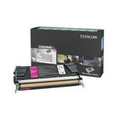 Lexmark C5200MS Magenta Return Program Original Toner Cartridge (1500 Pages) for Lexmark C520, C530 Series